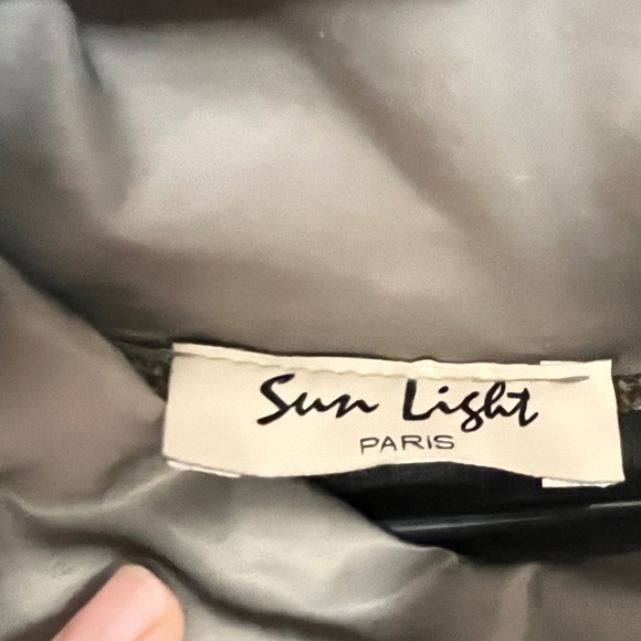 Stunning Designer Dress by Sun Light Paris - Olive Green, Long, Size M - Picture 7 of 8